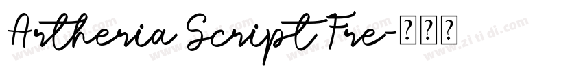 Artheria Script Fre字体转换